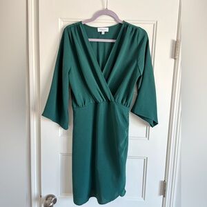 Gilli Teal 3/4 Sleeve Dress, size medium